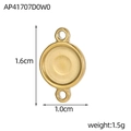 Detail van de onregelmatige geometrische hanger met afmetingen van 1,6 cm hoogte en 1,0 cm breedte - Ronde Dubbele Hangbasis (AP41707D0W0)
