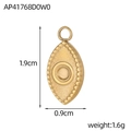 Colgante ojo barroco de acero inoxidable con medidas de 1,9 cm de alto y 0,9 cm de ancho - Estilo en Forma de Ojo con Cuentas (AP41768D0W0)