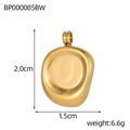 Detailed view of an irregular organic golden pendant with dimensions 2.0cm by 1.5cm - Irregular Organic Shape (BP000085BW)