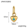 Detailansicht Herzanhänger 0,7x0,6cm mit blauem Zirkon und vergoldetem Edelstahl-Finish - Gold Herz Anhänger mit Dunkelblauem Strass (LP44131D2B12)