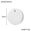 Gepolijste roestvrijstalen ronde hanger met 1,0 cm maat en 1,8 g gewichtsdetails - Diameter 1,0 cm / Zilver Stijl (WP48278AK10)