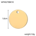 Vista dettagliata del ciondolo tondo in oro 10mm con specifica del peso di 1,8g - Wp48278bk10 (spessore 143 Mm)