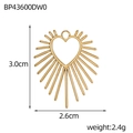 Golden heart-shaped sunburst pendant with dimensions 3.0cm height and 2.6cm width - Gold Heart Radiant Pendant (BP43600DW0)
