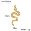 Tableau des tailles détaillé pour le pendentif serpent doré avec texture d'écailles - Forme de Serpent Texture Écailles (FP30165DW0)