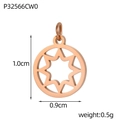 Détail macro du pendentif étoile en or rose avec mesures de 1,0 cm par 0,9 cm - Style Éclat d'Étoile Or Rose (P32566CW0)