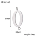 Macro detail showing stainless steel letter pendant dimensions 1.0cm by 0.8cm and 0.6g weight - Letter O Style (XP3221AO)