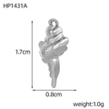 Silver marine pendant dimensions 1.7cm height and 0.8cm width with 1.0g weight detail - Abstract Texture Style (HP1431A)