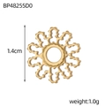 Macro view of a 1.4cm hollow irregular gold pendant charm weighing 1.0g for DIY jewelry - Gold Snowflake Radiant Pendant (BP48255D0)