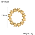 Golden star ring charm detail showing 2.4cm diameter and 3.8g weight specifications - Gold Star Ring Connector (HP1892D)