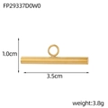 Detailed view of golden T-bar clasp with dimensions 3.5cm by 1.0cm and weight 3.8g - Gold Matte T-Bar Component (FP29337D0W0)