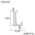 Polished stainless steel letter L charm with dual connection loops for jewelry making - Letter L Style (XP3221AL)