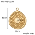 Detailansicht eines Vintage-Sonnenblumen-Anhängers in Gold, 1,8cm breit und 2g schwer - Gold Sonnenblume Relief Anhänger (WP37027D0W0)