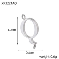 Polished stainless steel letter Q charm pendant with double loops for DIY jewelry, 1.0cm - Letter Q Style (XP3221AQ)
