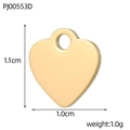 Polished gold heart charm pendant 1.1cm x 1.0cm for beaded jewelry making accessories - Polished Golden Heart (PJ00553D)