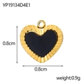 Détail du pendentif cœur en zircon de 0,8 cm pour la création de bijoux artisanaux - Petit Pendentif Cœur Or Noir (YP19134D4E1)