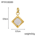 Détail d'un pendentif géométrique en forme de losange de 0,9 cm de haut et 0,7 cm de large - Petit Pendentif Losange Or Blanc (YP19133D2E0)