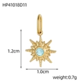 Dettaglio del ciondolo a stella con dimensioni 1,2cm di altezza e 1,0cm di larghezza - Stella - Blu Chiaro (HP41018D11)