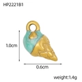 Detailed view of light blue enamel ice cream pendant with dimensions 1.0cm by 0.6cm - Light Blue Ice Cream Style (HP2221B1)