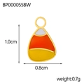 Detailed view of candy corn pendant with 1.0cm height and 0.8cm width measurements - Candy Corn Style (BP000055BW)