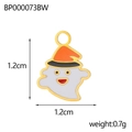 Ghost pendant detail showing 1.2cm size measurements and wizard hat alloy design - Wizard Hat Ghost Style (BP000073BW)