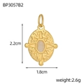 Detail of bohemian sunburst pendant with dimensions 2.2cm height and 1.8cm width - Oval Translucent White Sunburst(BP3057B2)