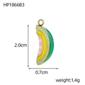 Detail showing the dimensions and weight of the ice cream watermelon charm, 2.0x0.7cm - Pink Yellow Watermelon Style (HP1866B3)
