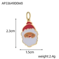 Detail van de Kerstman hanger met afmetingen 2,3x1,5cm voor DIY-sieradenontwerp - Kerstman Hoofd Stijl (AP33649D0W0)