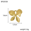 Λήψη macro χρυσού μενταγιόν ηλίανθου 1,6cm με λεπτή υφή για DIY κατασκευή κοσμημάτων - Στυλ Πέταλο Λουλουδιού (BP2055B)