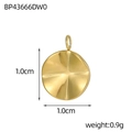 Macro detail of a 1.0cm gold rose round pendant with a unique wavy embossed texture - Irregular Embossed Round Shape (BP43666DW0)