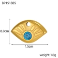 Spécifications de taille pour pendentif œil porte-bonheur doré avec zircon bleu central - Style Œil à Pupille Bleu Foncé (BP1518B5)