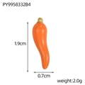 Vue détaillée du pendentif piment orange de 1,9 cm avec anneau métallique doré poli - Style Piment Orange (PY9958332B4)