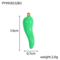 Pendentif piment vert pour bijoux DIY avec dimensions 1,9cm x 0,7cm et poids de 2g - Style Piment Vert (PY9958332B3)