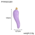 Détail d'un pendentif piment violet avec dimensions et anneau de fixation doré - Style Piment Violet (PY9958332B1)