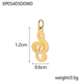 Pendentif clé de sol doré minimaliste en acier inoxydable pour bijoux DIY créatifs - Clé de Sol (XP05405D0W0)