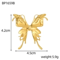Detail of gold butterfly pendant with size 4.5x4.2cm and weight 5.9g specifications - Fluid Metal Butterfly (BP1659B)