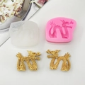 DIY Chinese dragon silicone mold set with pink and white molds for resin or fondant craft - Left and Right Dragon Kit