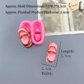 Stampo in silicone rosa per scarpe da neonato per resina fai-da-te e decorazioni - Stile Scarpe Neonato (2854)