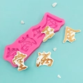 Stampo in silicone rosa per decorazioni torte Jinyumantang e artigianato fondente - Rosa