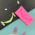 Silikonform mit Blattfransen für Tortendekoration und DIY-Schokoladenhandwerk - Rosa