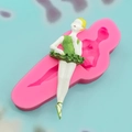 Moule en silicone ballerine rose avec figurine en résine pour décoration de gâteaux - Rose