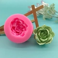 3D-Sukkulenten-Silikonform für DIY-Kerzen und Schokoladendesserts in Rosa - Sukkulenten Lotus Form / Rosa