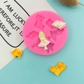 Rosa Silikonform für Alice im Wunderland Fondant-Kuchen und Ton-Bastelarbeiten - Rosa Rund Cartoon Stil