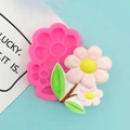 Molde de silicona girasol para repostería y chocolate con modelos de flores 3D - Rosa
