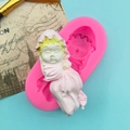 3D-Schlafendes-Baby-Silikonform für DIY-Seife, Harzhandwerk und Kuchendekorationen - Schlafendes Baby Stil / Rosa