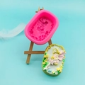 3D Engel Mädchen Schaukel Silikonform für Fondant Kuchendekoration und Bastelarbeiten - Rosa