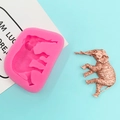 3D Elefant Silikonform für DIY Schokolade und handgefertigte Aromatherapie-Ornamente - Rosa (Elefantenform)