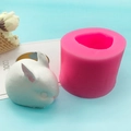 3D rabbit silicone mold for DIY baking and mousse cake with cute bunny finished product - 3D Rabbit Shape
