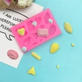 Rosa Silikonform mit Herz- und Tropfenformen für DIY-Schmuckherstellung und Backen - Rosa Edelstein Stil