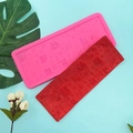 Roze siliconen bakvorm met Chinese Fu-karakterpatronen voor decoratie van nieuwjaarstaart - Chinese Honderd Zegeningen (QH6614)