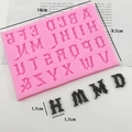 Silikonform im gotischen Alphabet 14x9,7cm für Schokolade und Tortendekoration - Gothic Großbuchstaben